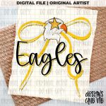 Eagles Mascot PNG Coquette, School Spirit Design